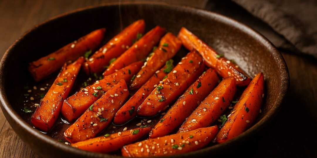 Морковь с мёдом и кунжутом — блюдо, от которого невозможно оторваться
