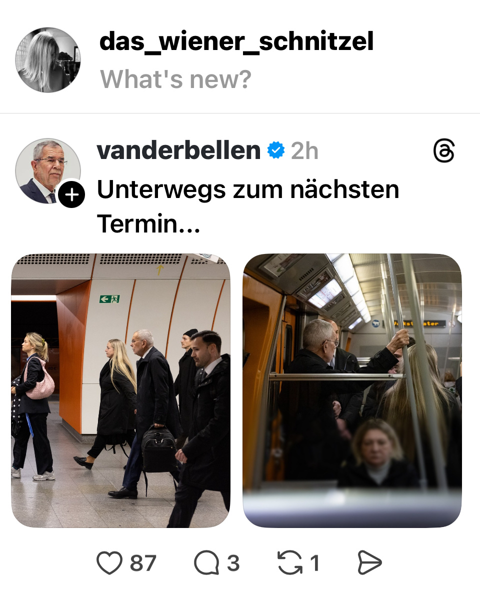 Фото из аккаунта австрийского президента Александра Ван дер Беллена