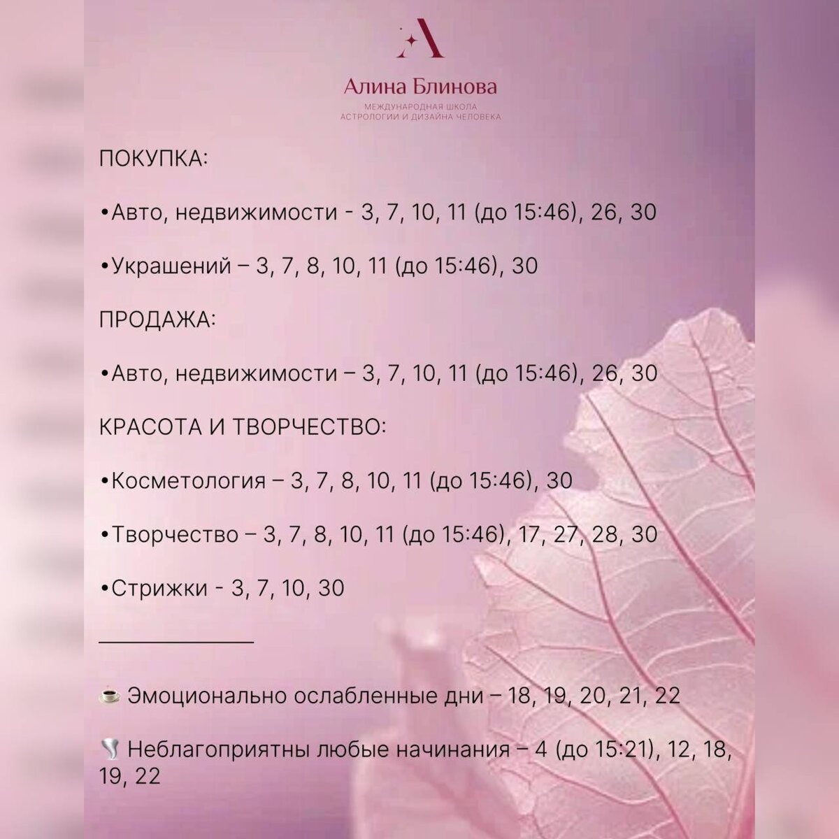 Лучшие даты