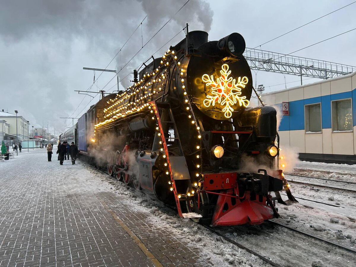 Волшебное новогоднее путешествие на туристическом поезде Киров — Слободской. Фото: правительство Кировской области