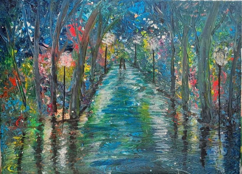 "Мгновение ", холст 30×40 см, акрил. 