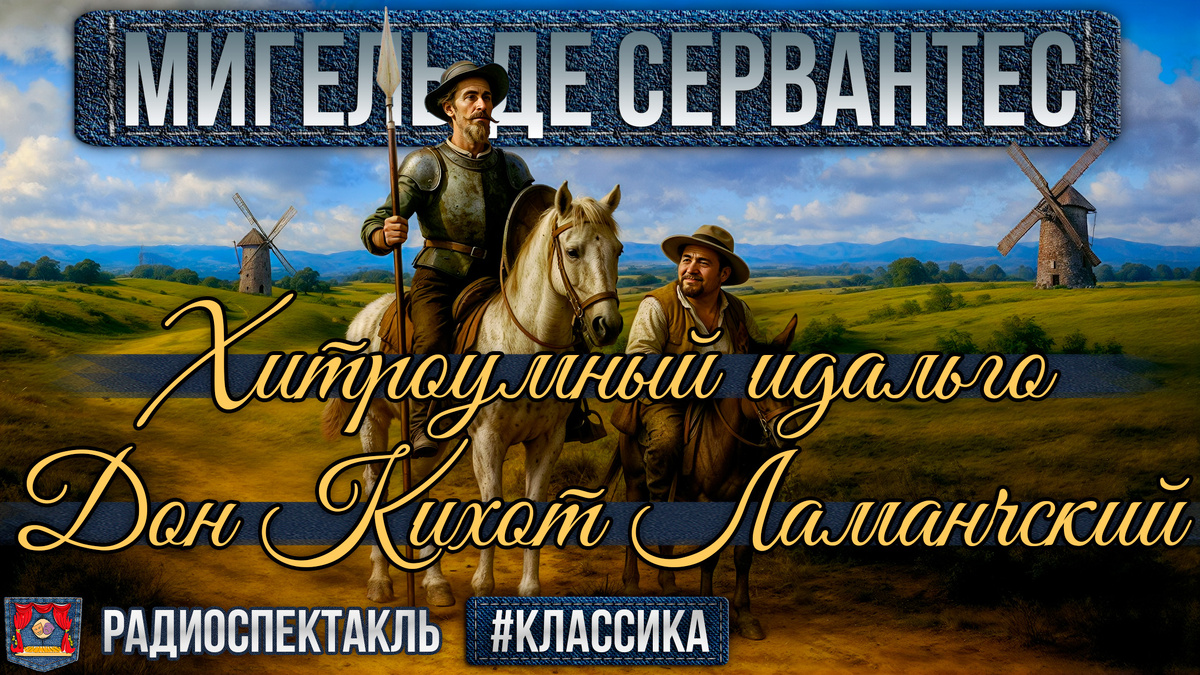 Аудиоспектакль «Хитроумный идальго Дон Кихот Ламанчский» по бессмертному роману Мигеля де Сервантеса Сааведры 1615 года. Видео в конце статьи 👇🏻🔻👇🏻