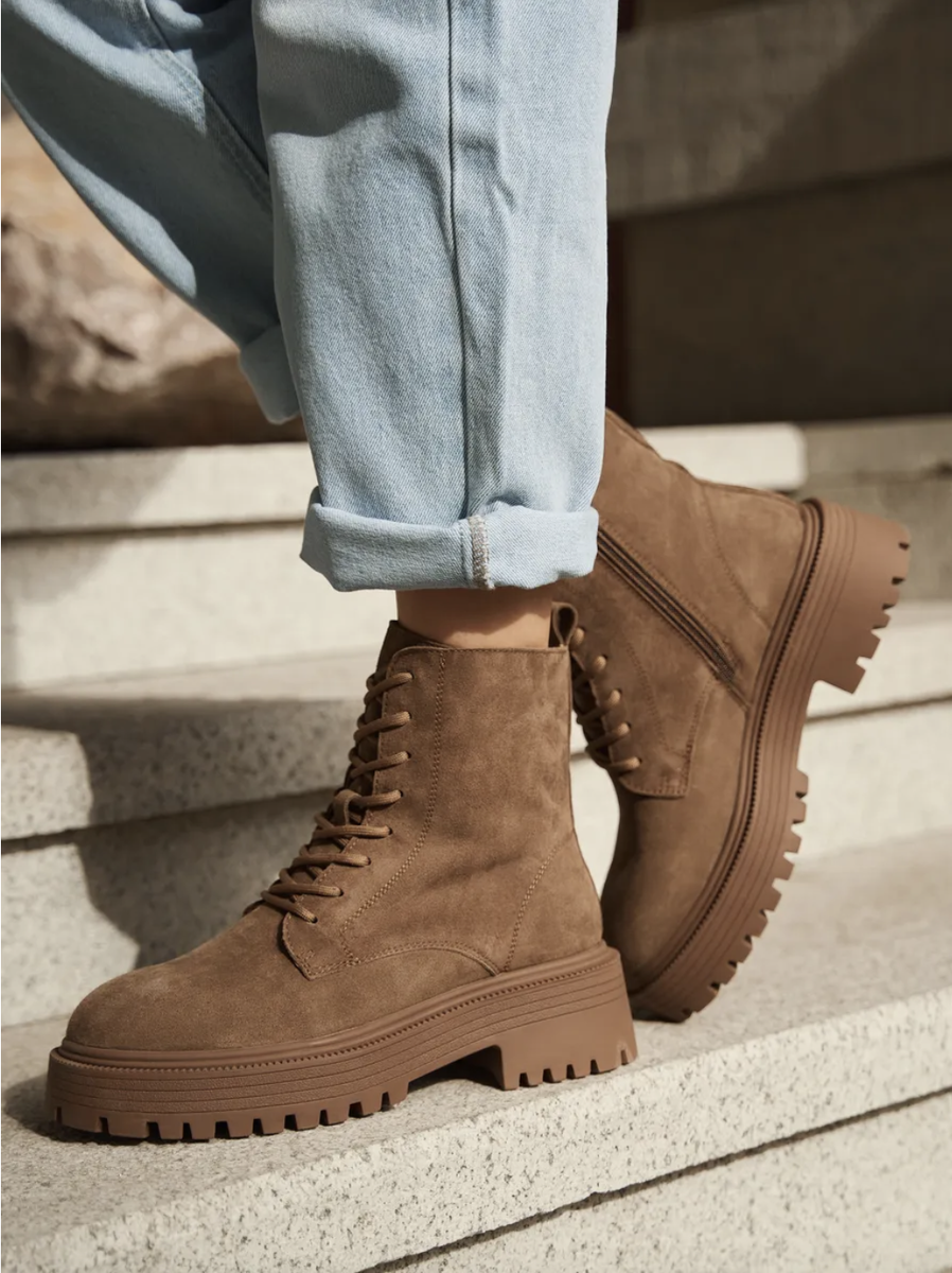 БОТИНКИ ИЗ НАТУРАЛЬНОЙ ЗАМШИ С WILDBERRIES