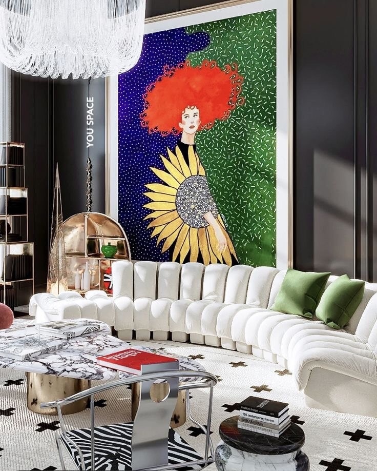 Яркий интерьер в современном стиле