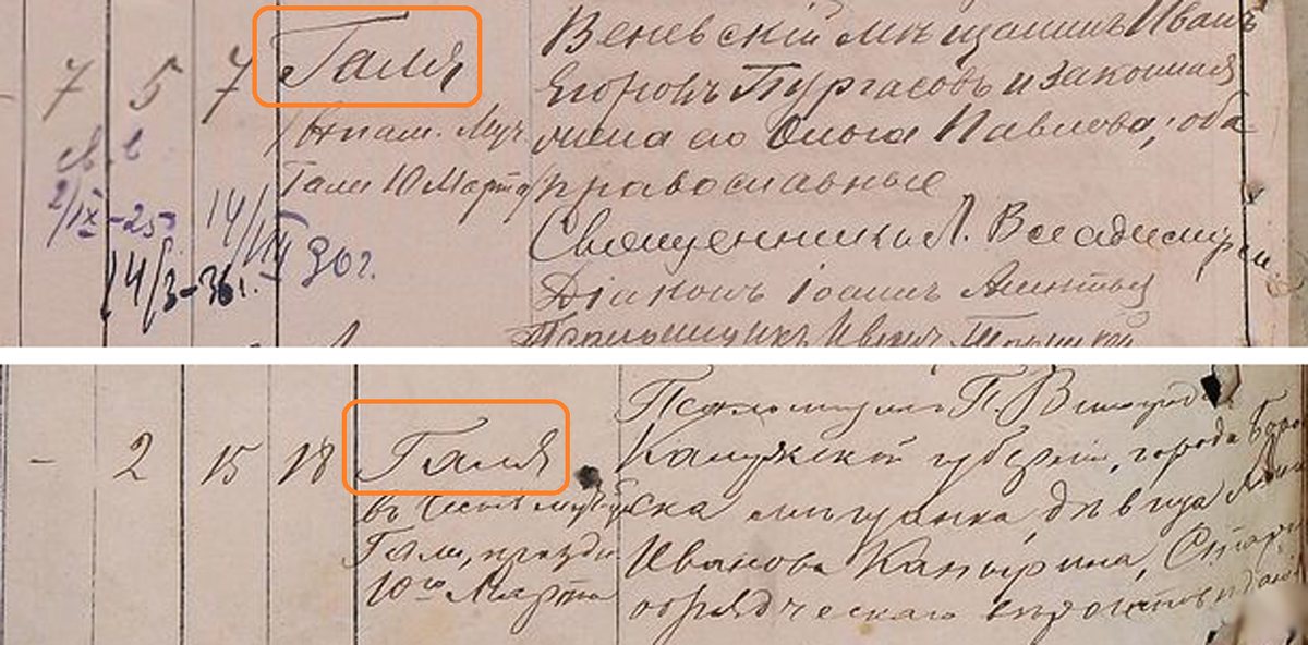 1917 год. Записи о рождении.