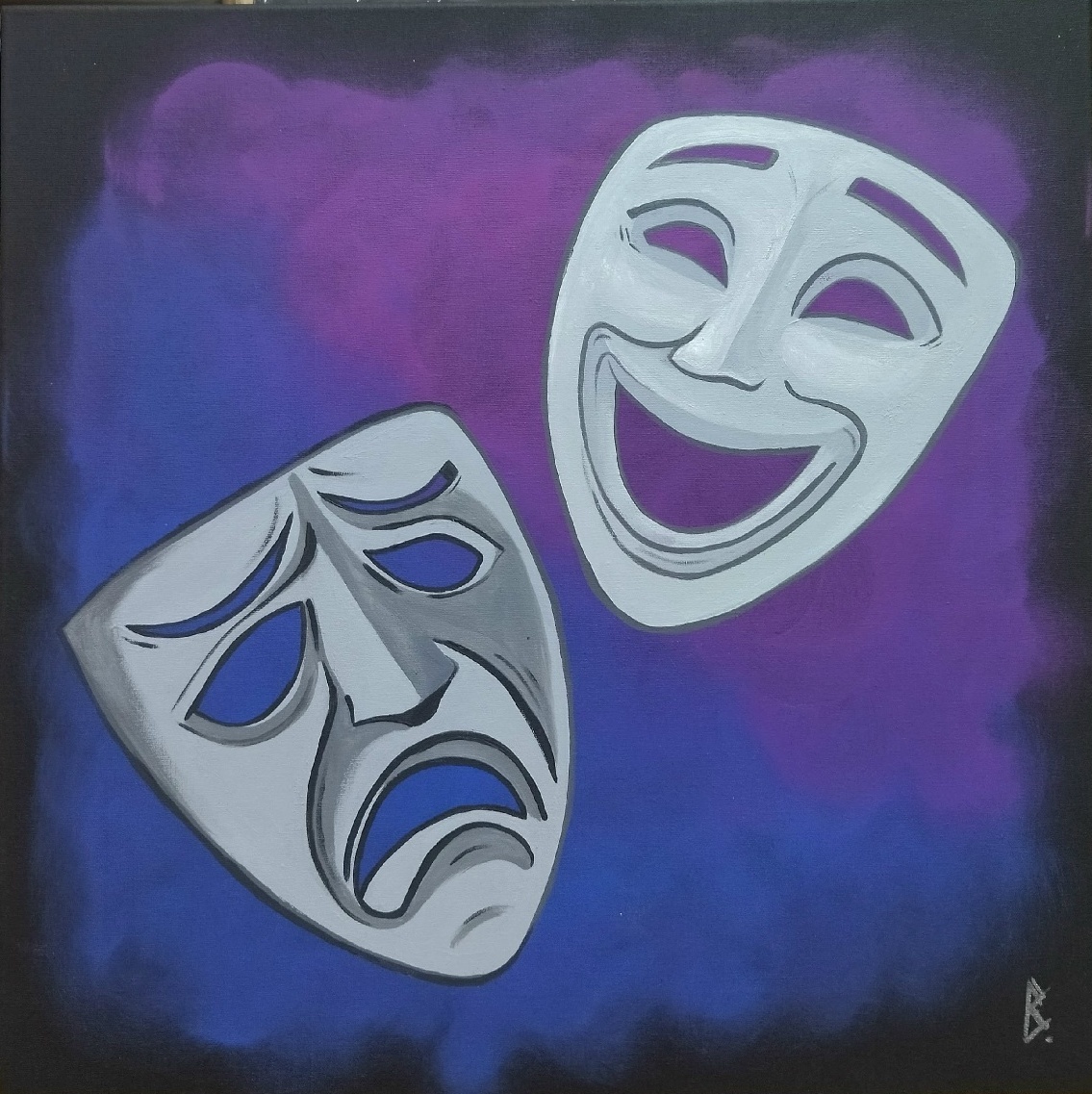 Виктория Телина. Лицемерие. холст 40х40 см., акрил, 2025 г.