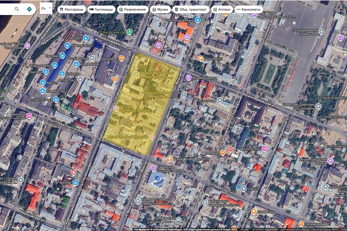 Квартал №72 на карте современной Самары
