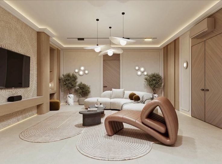 Дизайн гостиной в современном стиле.