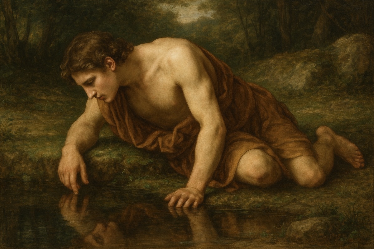 Нарцисс, любующийся своим отражением