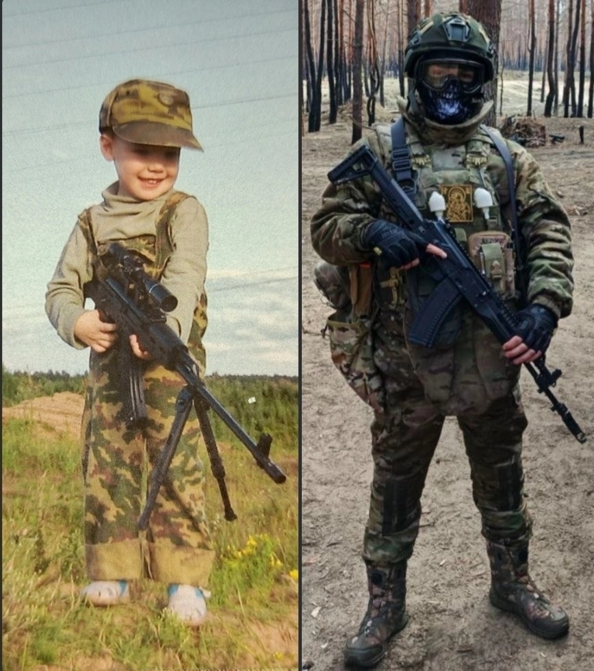 Ваня в детские годы и Иван - участник СВО с позывным "Медоед". 