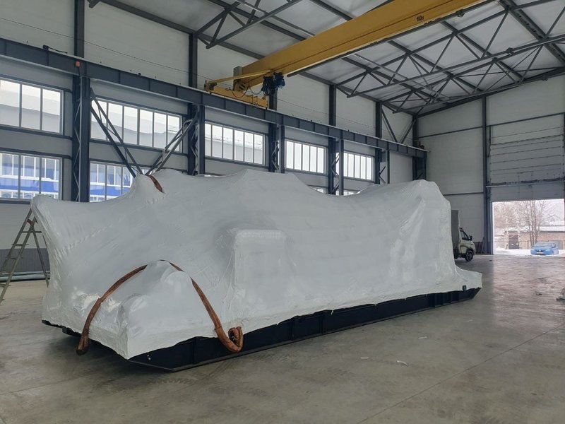 Упаковка металлоконструкций на предприятии Сигнал