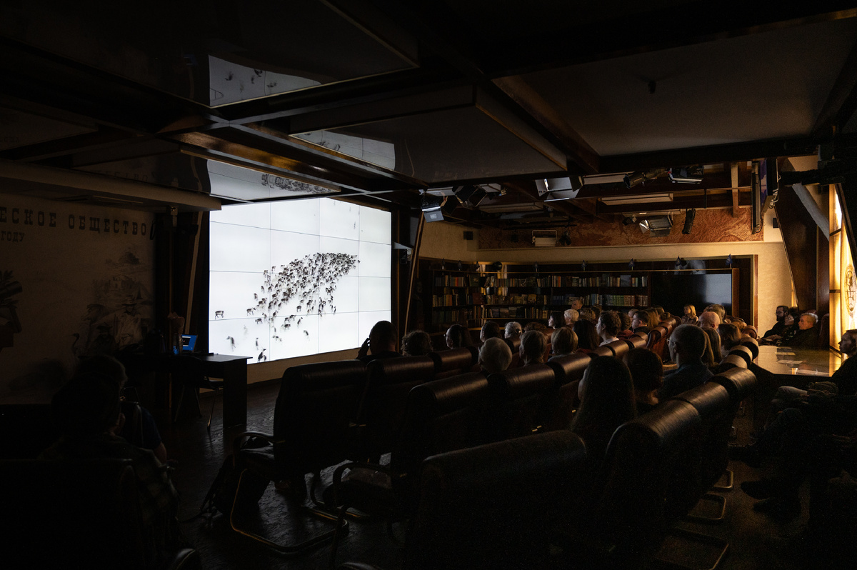 Премьера фильма «Люди белой земли» в Русском географическом обществе. Москва, 6 ноября. Фото: Федор Лавров