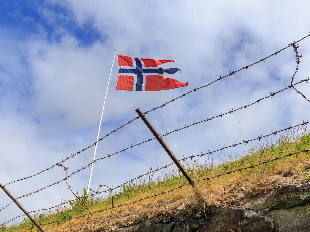    Флаг на норвежской границе© Fotolia / mmuenzl