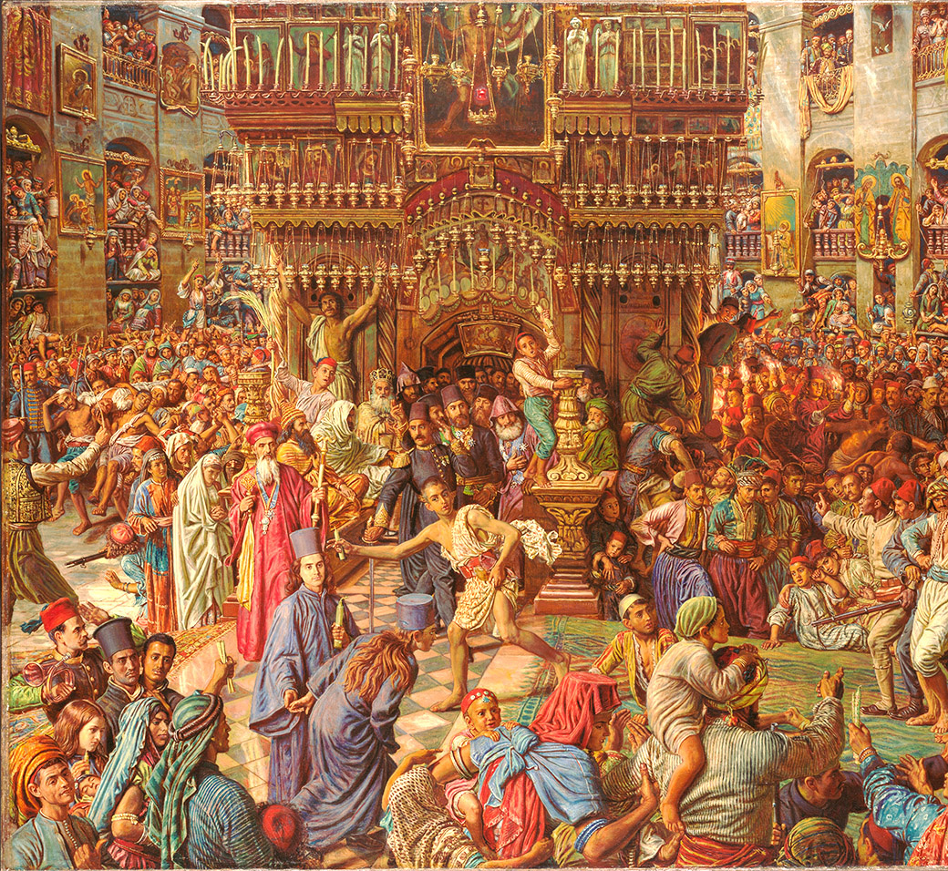 «Чудо святого огня», художник Уильям Холман Хант, 1892