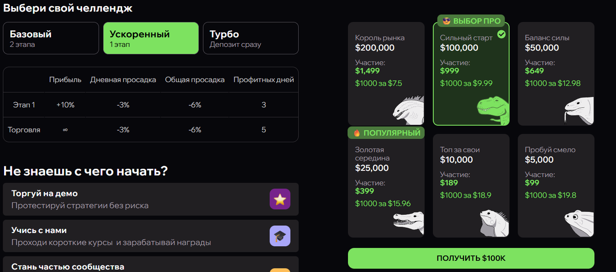 Стоимость участия где нужно пройти лишь один этап