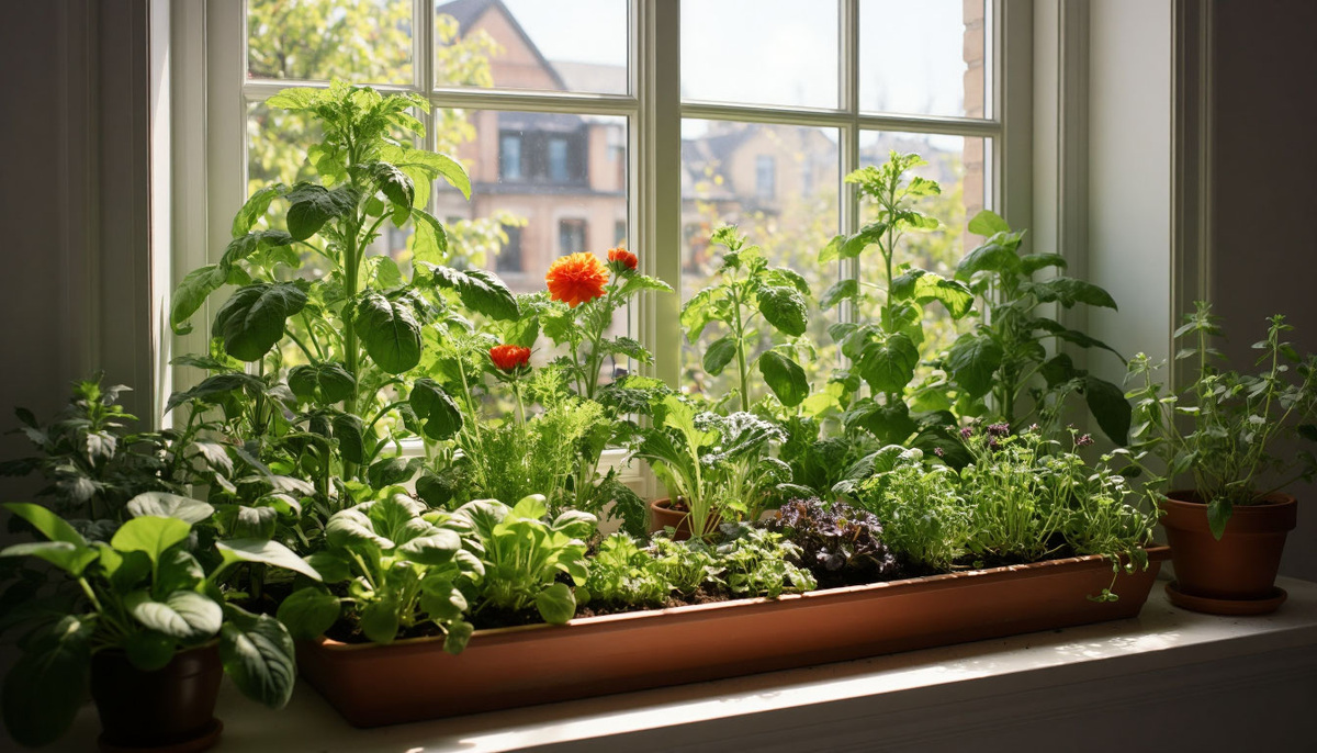 Огород на подоконнике