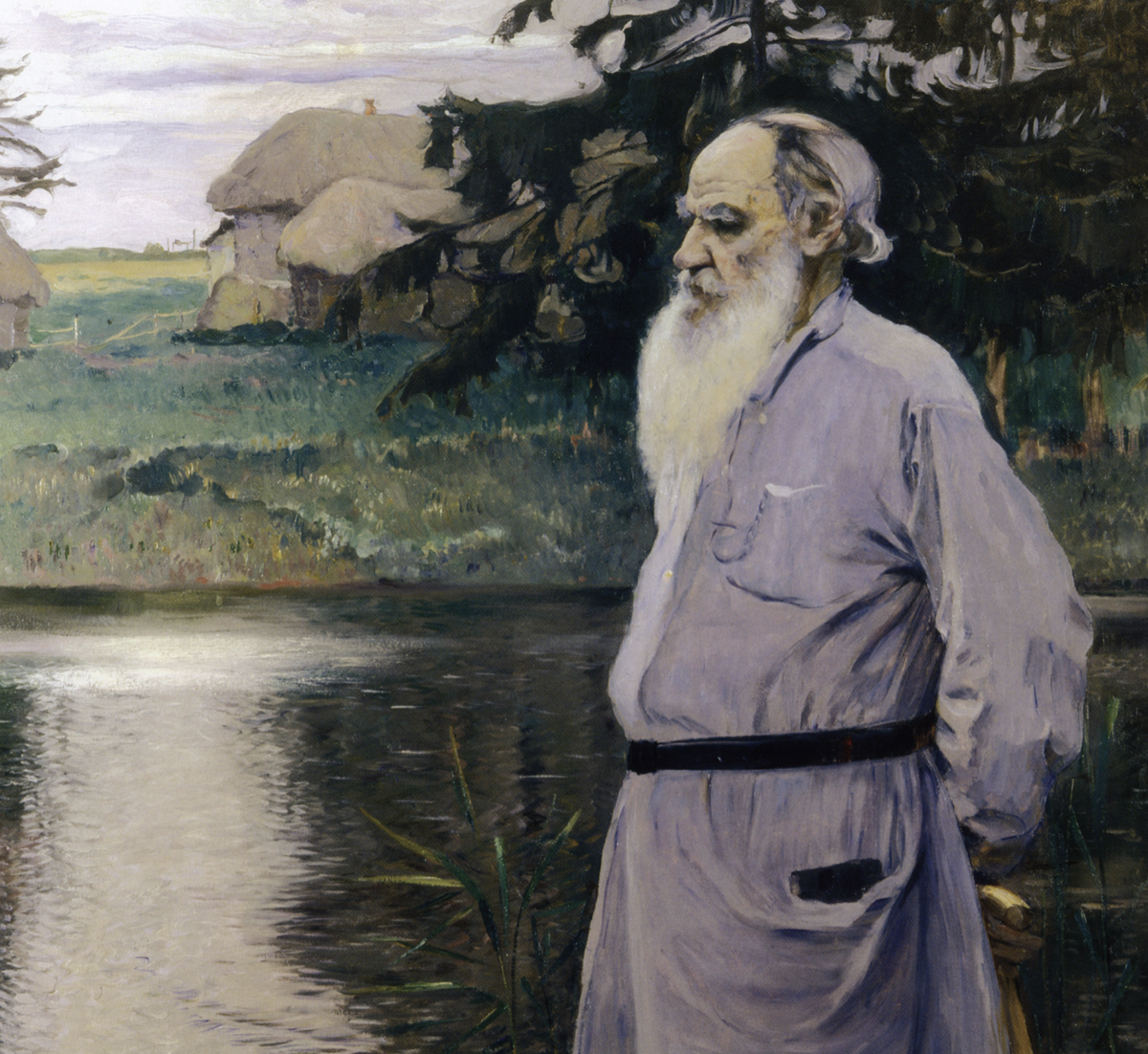 Михаил Васильевич Нестеров "Портрет Льва Николаевича Толстого", 1907 год, Государственный музей Л.Н. Толстого, Москва