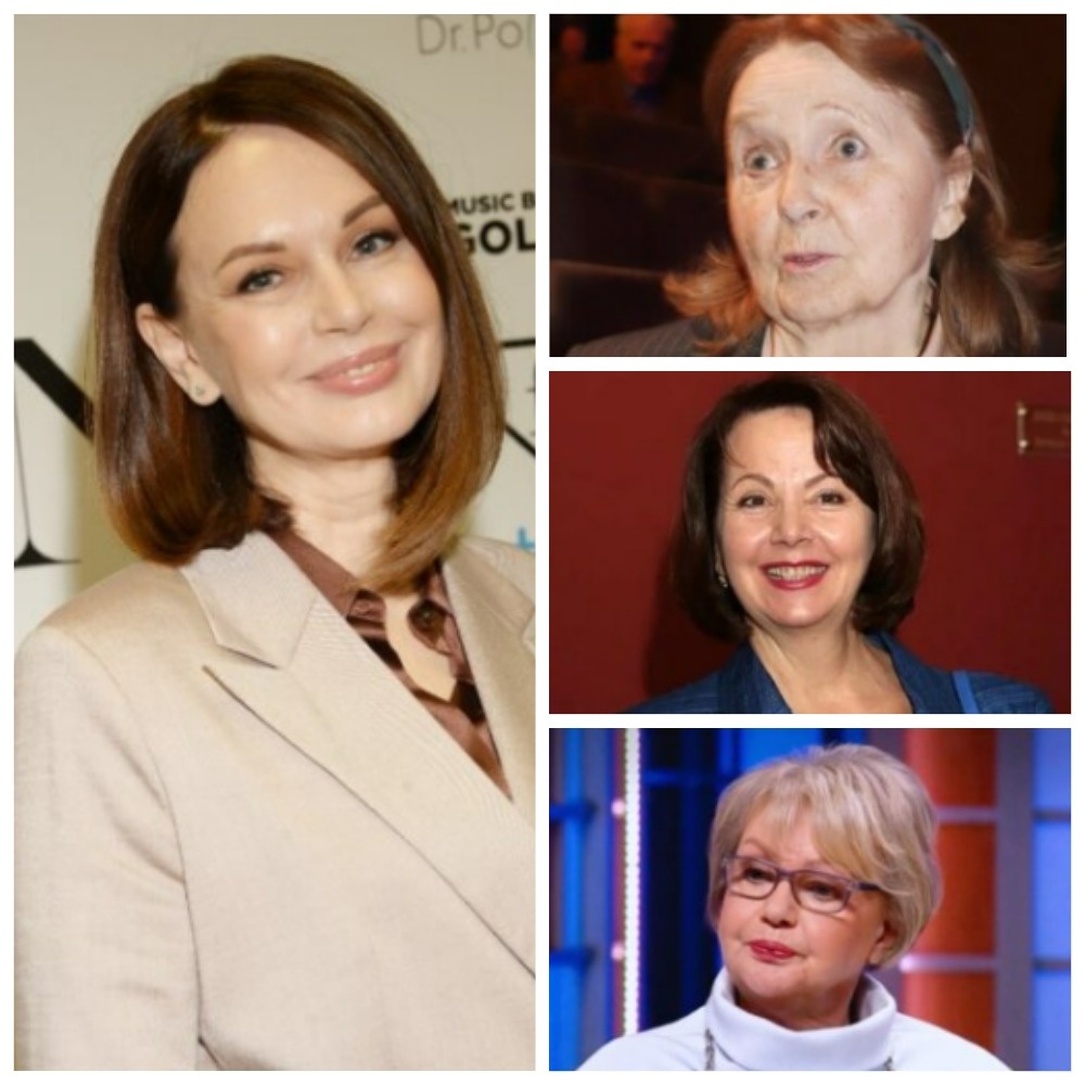 Актрисы, которых мужья бросили в зрелом возрасте: судьбы преданных жён - Ирина Безрукова, Людмила Крылова (вверху слева), Вера Новикова, Марина Шиманская