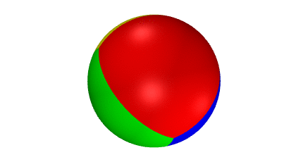 Сферический тетраэдр (сгенерирован в geom3d)