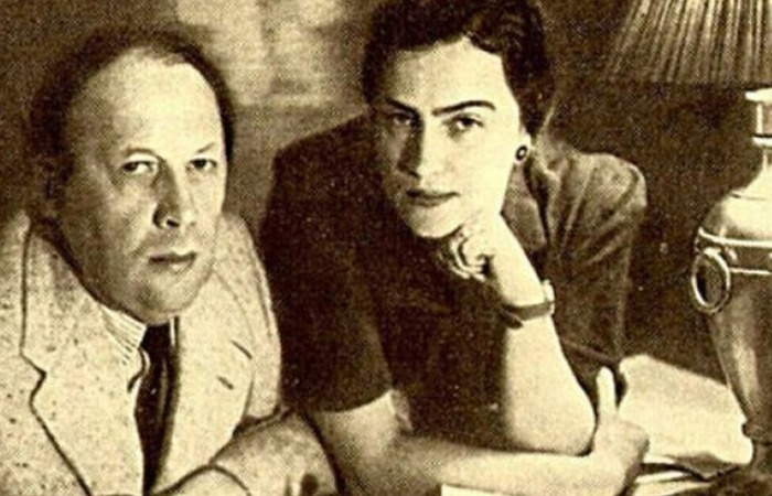 Людмила Крестинская с Алексеем Толстым.