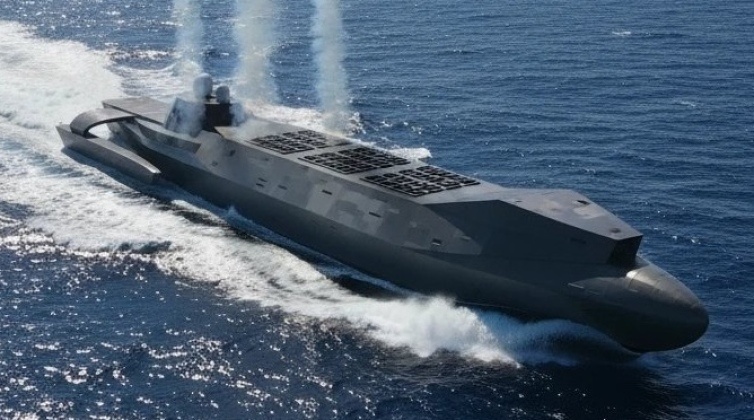 Китайский беспилотный полупогружной ракетоносец — концепт-арт. Фото: Интернет
