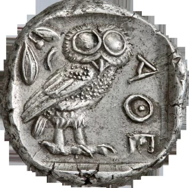   Сова Афины, тетрадрахма, 465-462 до н.э.