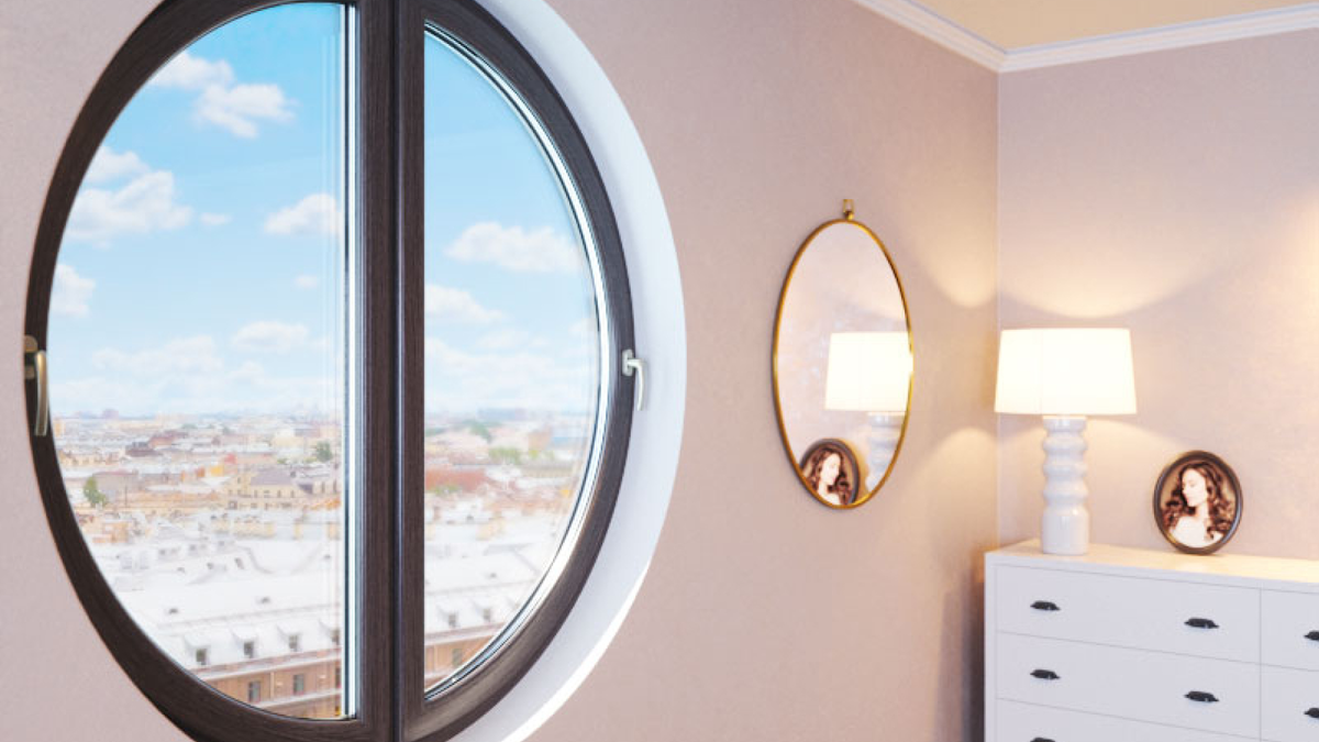 Круглое окно хорошо подойдет для детской: оригинальная форма поможет малышу развить воображение и мыслить нестандартно 