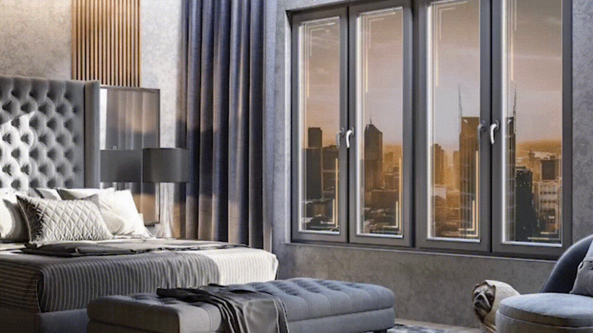 Динамическая подсветка в окнах Kaleva превращает окна в изысканные арт-объекты