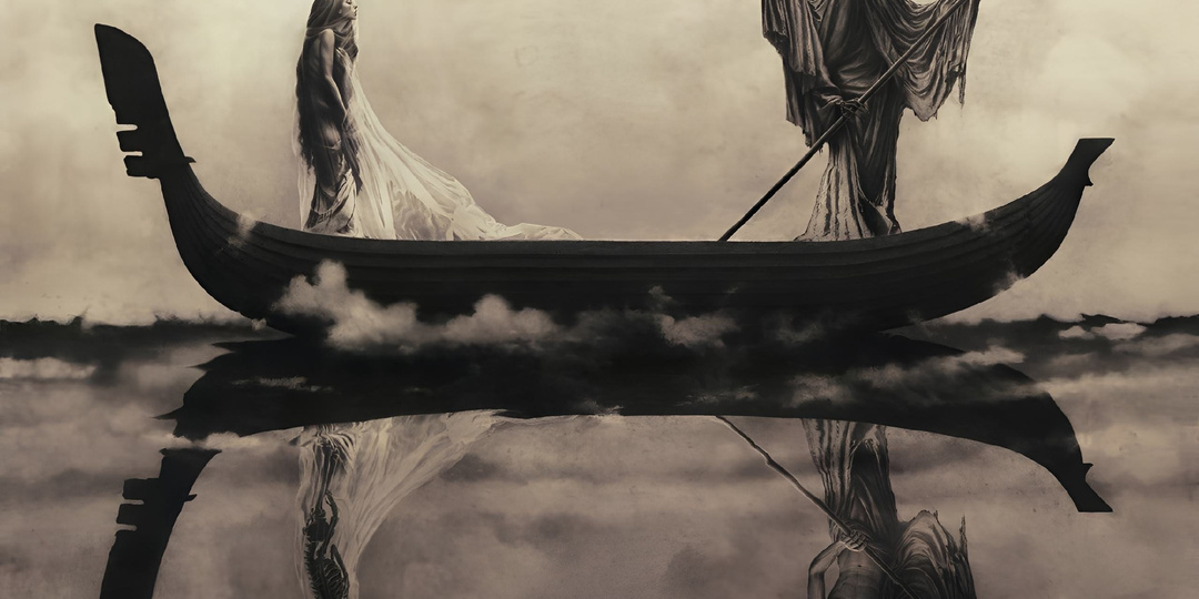 Картина-перевертыш с загадкой: почему Харон в отражении молод и прекрасен? Гермес или Танатос, демон или ангел, отчаяние или надежда?