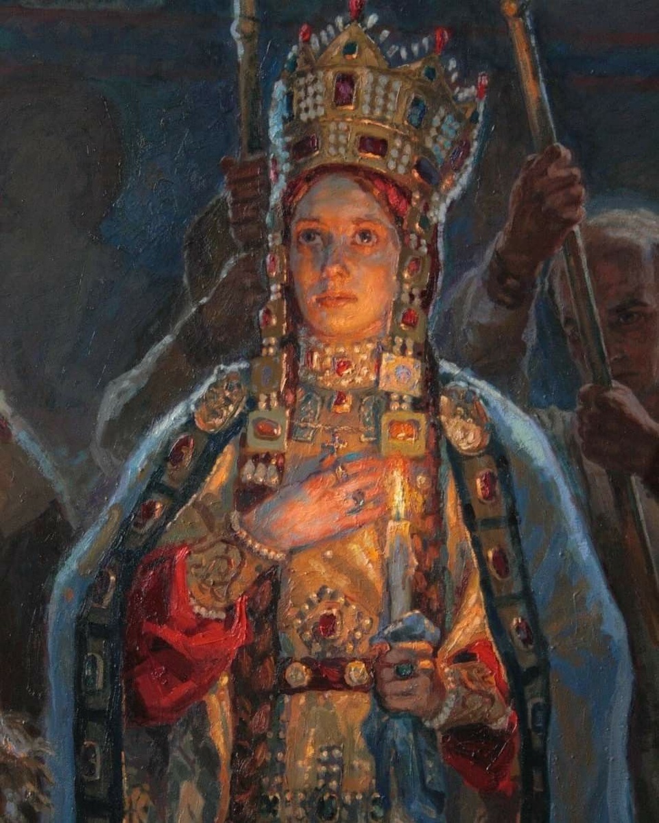 Картина Анна Ярославна — королева Франции. Художник Илья Томилов