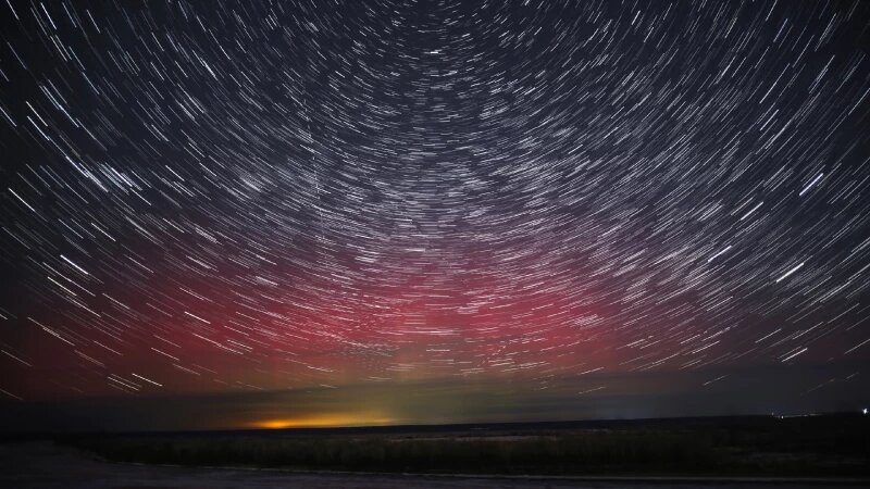     Северное сияние вызвала магнитная буря над Алтайским краем. Константин Гончаров
