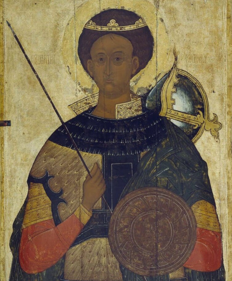    Димитрий Солунский. Старинная икона. Фото: Православная энциклопедия «Азбука веры»