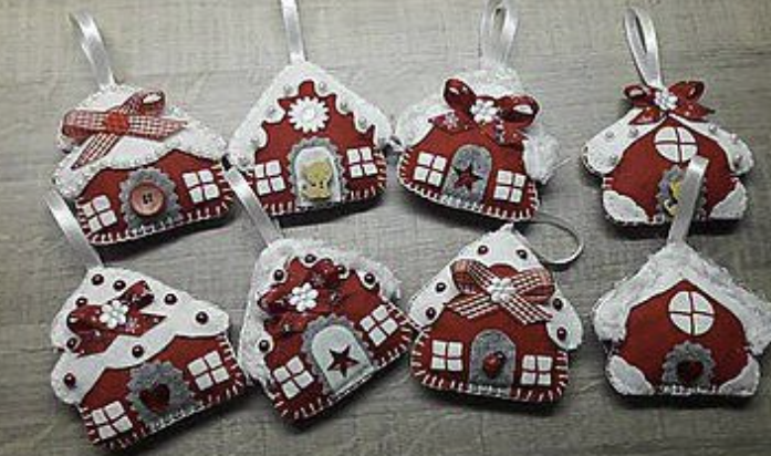 Новогодние домики. 🏠Шьем домики и создаем Новогоднее настроение и уют в интерьере. Идеи для вдохновения, схемы,описание.🎄