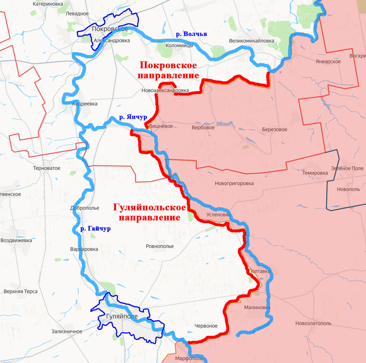 Эта карта без моих правок (которые я делаю в целях актуализации), их в таком масштабе наносить неудобно. Более точные карты-схемы привожу к каждому направлению отдельно. 