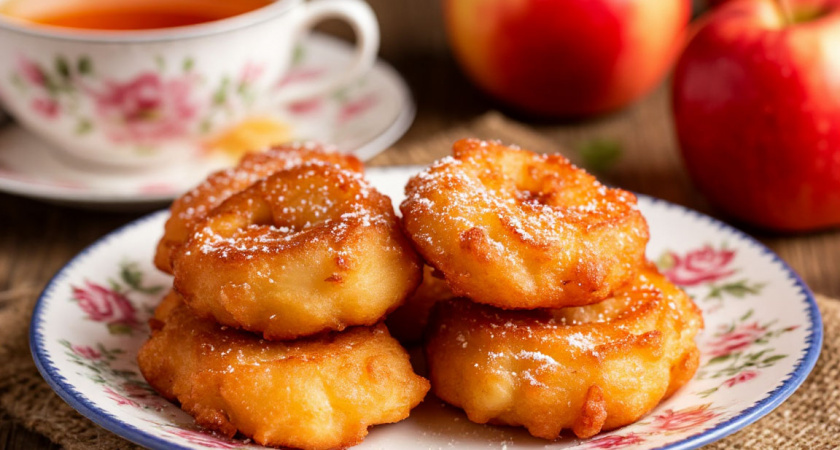    Вкусняшки к чаю за 15 минут: нежные и ароматные яблочные оладьи. Простой рецепт, который удивит семью и гостей