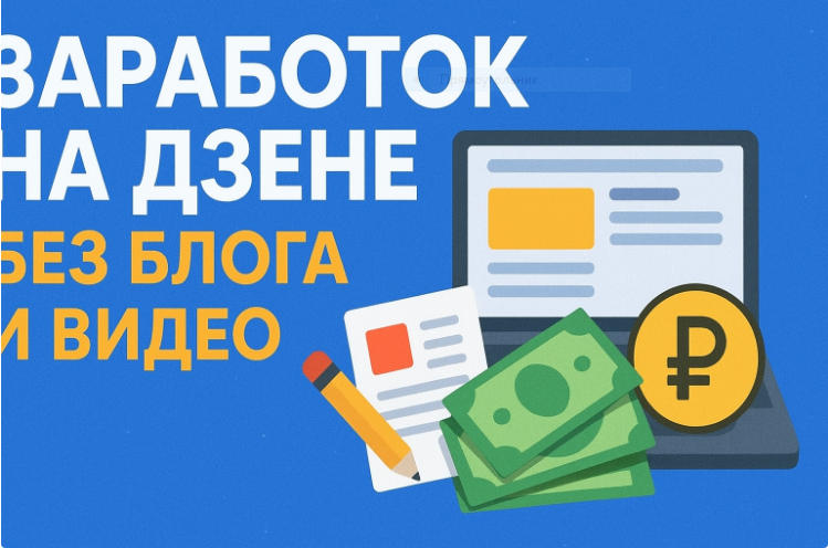 Заработок на Дзене без блога и видео!