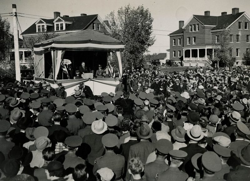 Одно из выступлений Рузвельта. 1936 г.