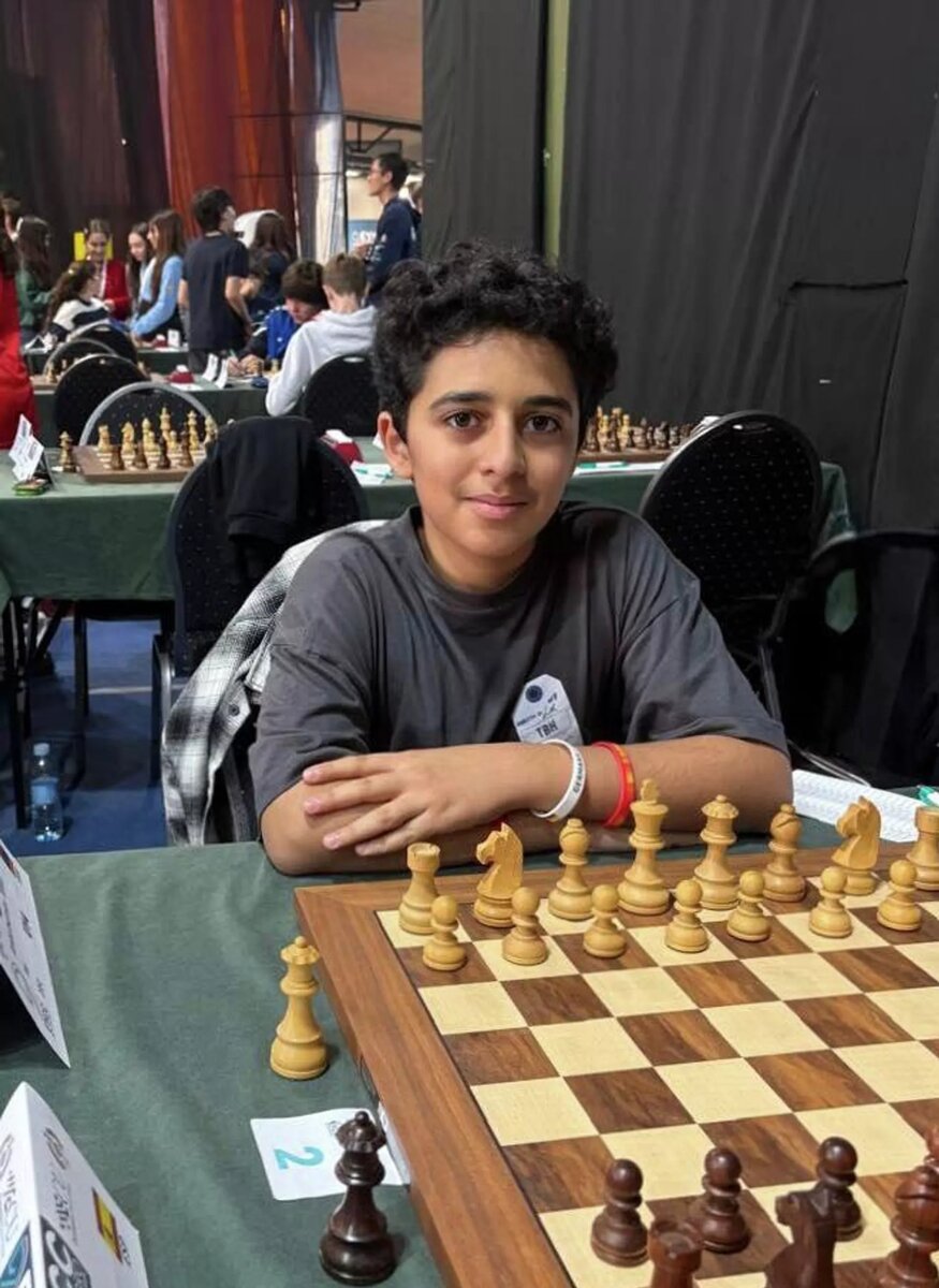 13-летний шахматист Тигран Амбарцумян © Photo : press office of the Armenian Chess Federation