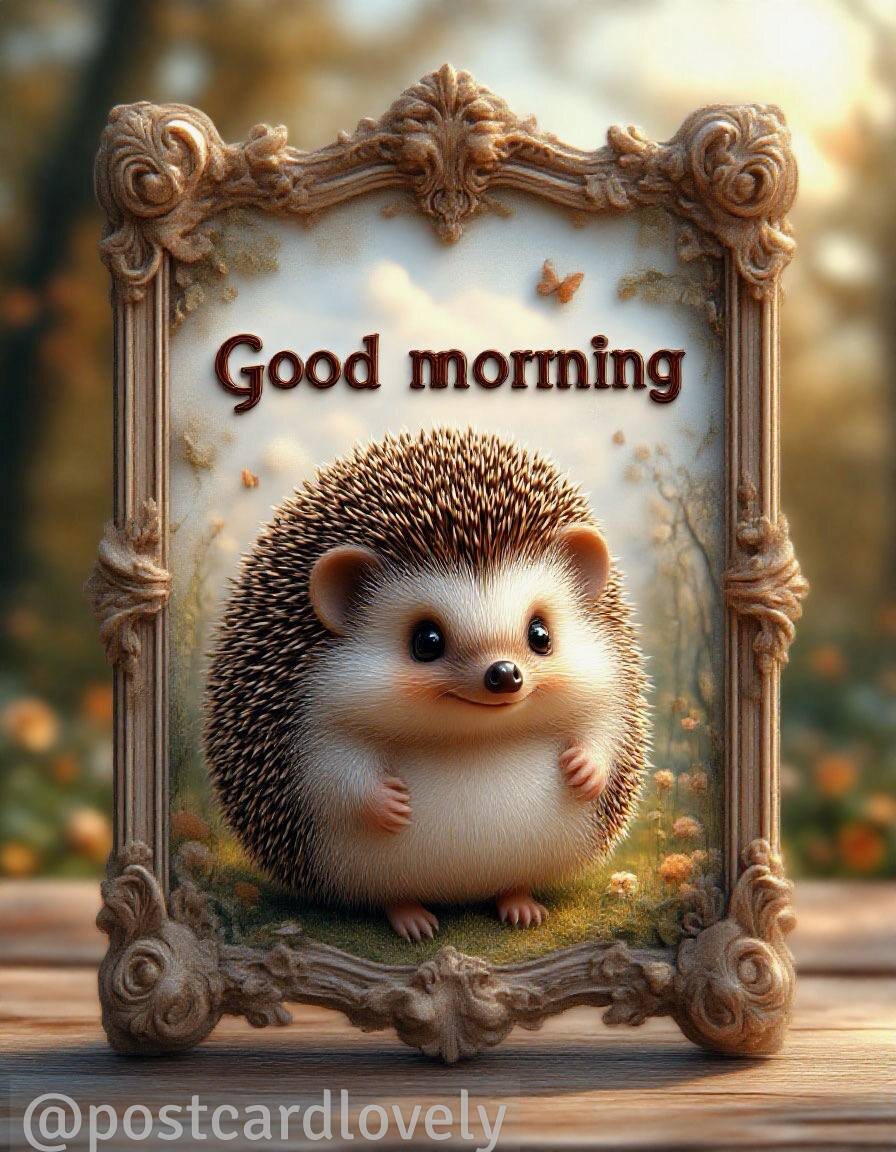 Открытки С добрым утром от Ёжиков️