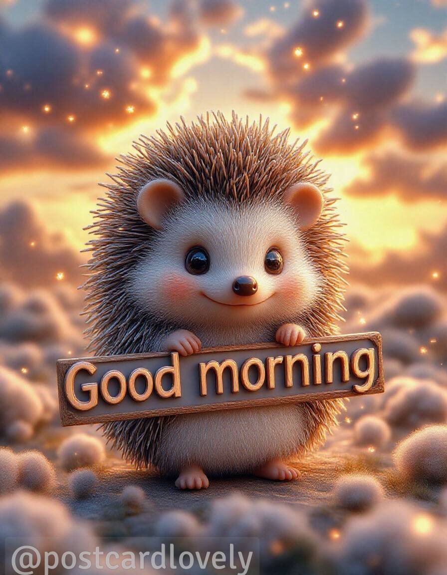 Открытки С добрым утром от Ёжиков️