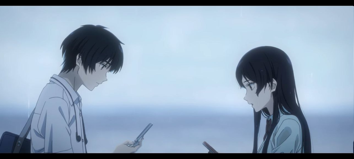 Большую часть фильма героев разделяет расстояние. Они находятся на разных концах кадра. Часто их окружает пустота