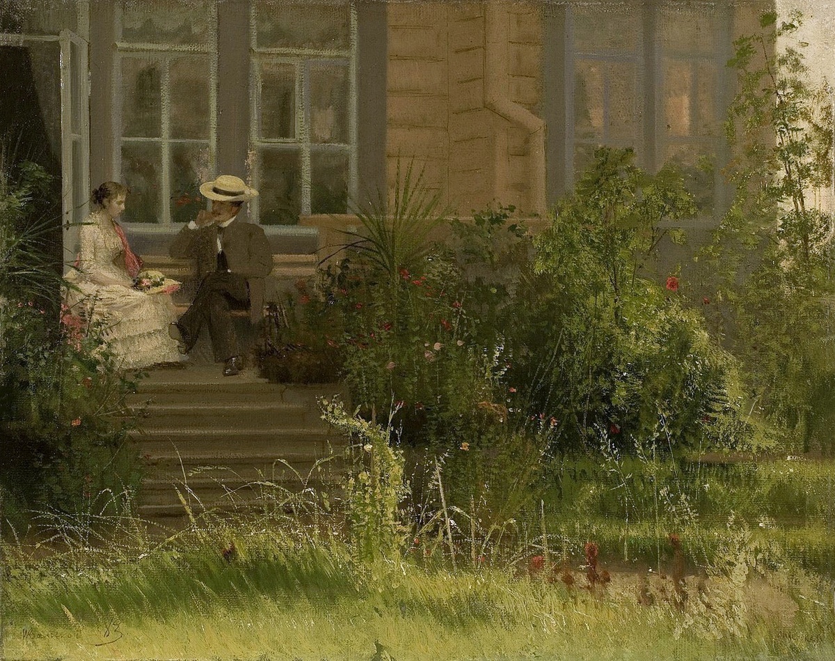 На даче. Сиверская, 1883, Крамской