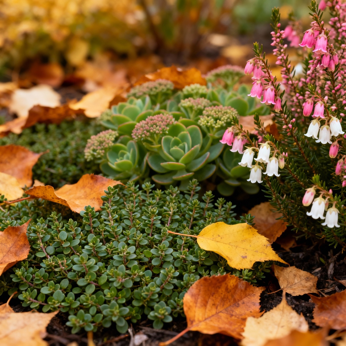 Вечнозеленые почвопокровные растения в южном саду