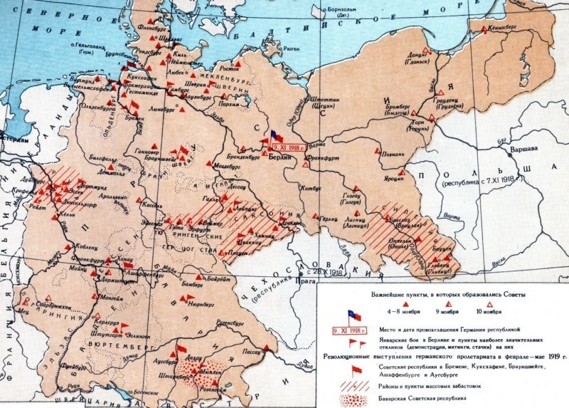 Ход революции в Германии.