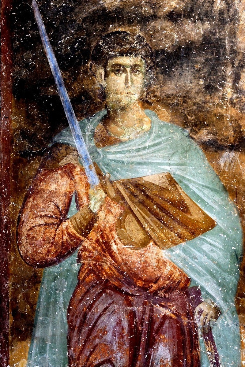 Фреска церкви Святой Троицы в монастыре Сопочаны, Сербия. 1265 год.