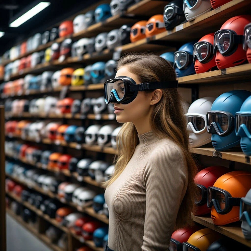 Выбор маски в дайв-шопе