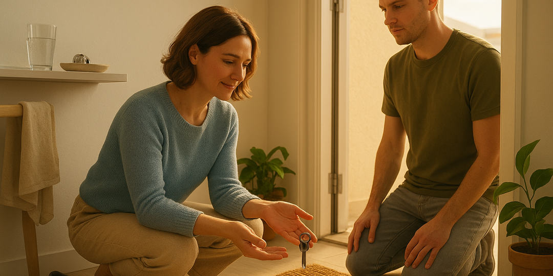 Кто-то оставил под ковриком записку: «Дыши»