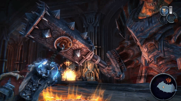 Gif картинка "Уязвимое место великана"