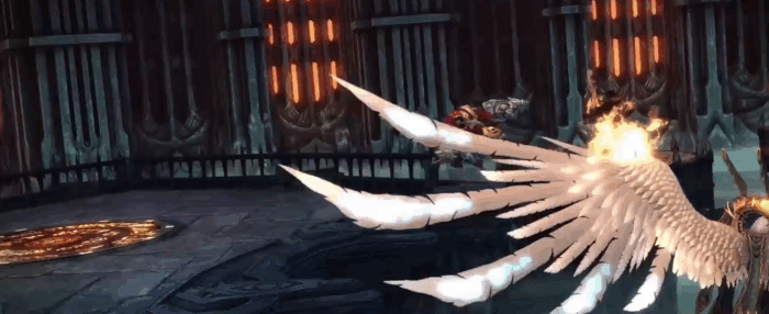 Gif картинка "Страга побеждён всадником"