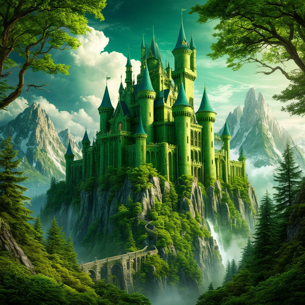 Дворец королевы Ядвиги. Картинка создана нейросетью по заданию автора.